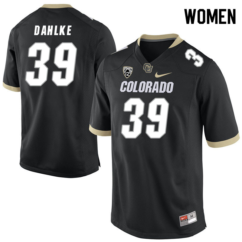 Women #39 Austin Dahlke Colorado Buffaloes College Football Jerseys Stitched Sale-Black